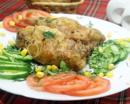 Рулетики из курицы с грибами