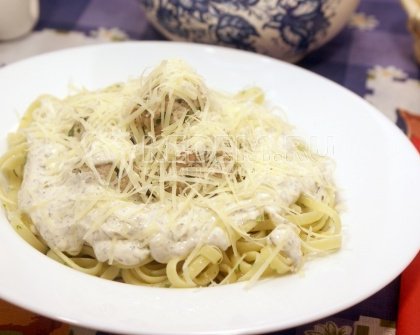 Спагетти с мясными шариками