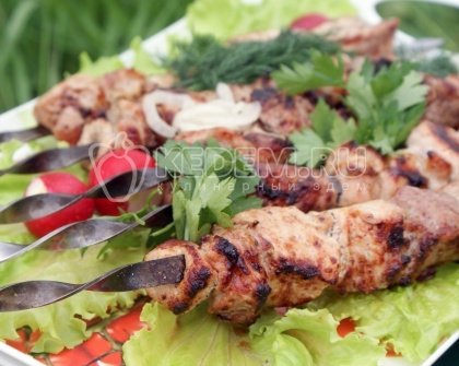 Шашлык с киви